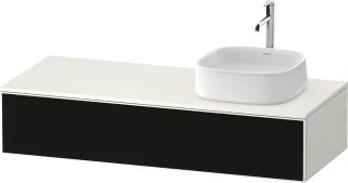 Duravit Zencha Konsolenwaschtischunterbau wandhängend Schwarz Linienstruktur & Weiß n/a & Supermatt  ZE4812R63840000