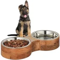relaxdays Napf-Set Hundenapfbar mit 2 Napfschalen