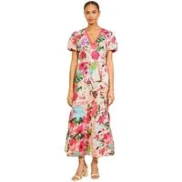 Love & Roses Midikleid Love & Roses Midikleid mit Print, Regular (1-tlg)