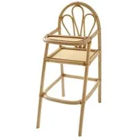 vertbaudet Puppen Accessoires-Set Puppen Hochstuhl aus Rattan MINI BOHO