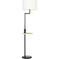 HOMCOM Stehlampe Stehleuchte mit Ablage USB-Anschluss, Weiß 40 x 40 x 168 cm