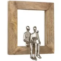 Moritz Skulptur Skulptur Rahmen Gemeinsam was kommt, Holz, Tischdeko, Fensterdeko, Wanddeko, Holzdeko, Weihnachtsdeko