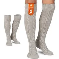 German Wear Trachtensocken GW250- 2xPaar AMZ (2er-Pack) 2er Pack Lange Trachtensocken Strümpfe Socken 70cm