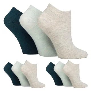9er Pack Damen Diabetiker Trainingssocken | Breite Knöchelsocken für geschwollene Füße