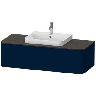 Duravit Happy D.2 Plus Konsolenwaschtischunterbau wandhängend Nachtblau Seidenmatt 1300x550x354 mm - HP4942M9898