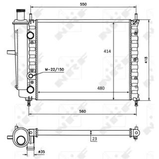 NRF Motork?hler Fiat Brava Bravo Marea 58016