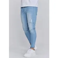 Siksilk Skinny-fit-Jeans SikSilk Herren Blaue Distressed Skinny Jeans