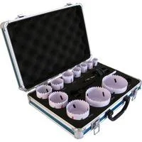 BIM Lochsägen großes Sanitär-Set D-47298, Ø 19 - 75mm 14-teilig, Schnitttiefe 38mm, Koffer