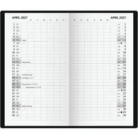 GLOCKEN Taschenkalender, für 2027, 2 Seiten = 1 Monat, Zeitspanne: 8-19 Uhr