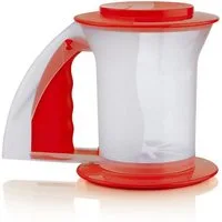 TUPPERWARE Küchensieb Tupperware Rucki Zucki Mehl und Puderzuckersieb rot