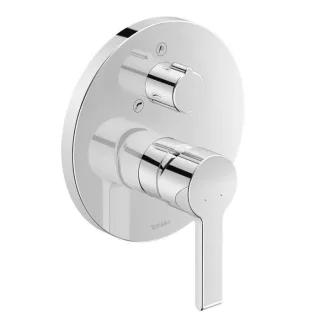Duravit B.2 Wannenarmatur B25210012010 chrom, mit Umstellventil, Unterputzarmatur, rund