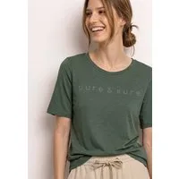 STREET ONE Kurzarmshirt Sommershirt mit Rundhals und Schmucksteinen