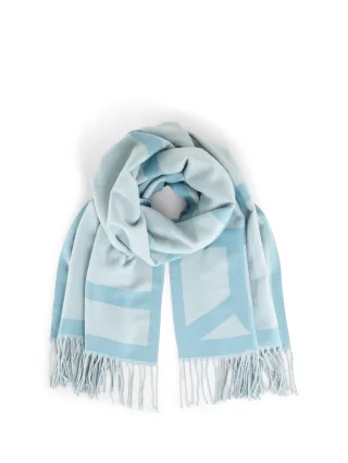Tom Tailor - Schal mit Print teal light teal wording - Gr. - OS
