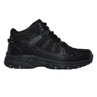 Skechers - "Hillcrest" Logo Wanderstiefel für Herren, Leder (Schwarz)