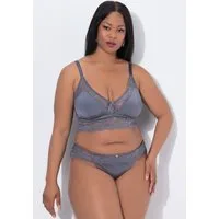 Ulla Popken Bügel-BH TruYou Bralette Satin transparente Spitze