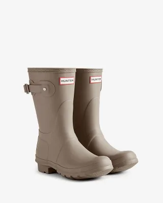 Hunter Original Short Gummi Damen Braune Gummistiefel