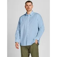 Jack & Jones PlusSize Langarmhemd JJJOE SHIRT LS PLAIN PLS Materialmix, normal geschnitten