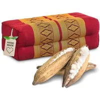 livasia Stützkissen Yogakissen (Classic) vegan und handgefertigt, 17x34x12cm, Kapok