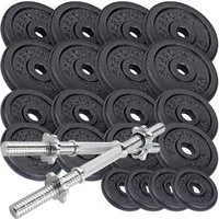 ScSPORTS® Kurzhantel Kurzhanteln 70 kg 30mm Kurzhantel 2er Set Gusseisen Hantelset Gewichte