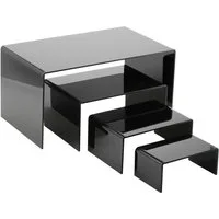 Safe-Album Vitrine Präsentations-Brücken Acryl schwarz 6,2 x 15 x 8,5 cm I SAFE