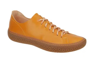 Think Damen Schn?r-Halbschuhe TJUB Gelb Safran Echtleder Gummisohle Comfort F...