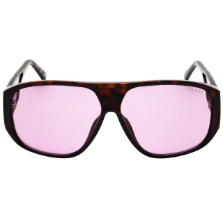Guess Sonnenbrille Mit Dunkelbraunem Rahmen In Violett