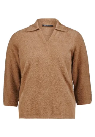 Betty Barclay - Pullover mit Polokragen braun - Gr. - 36