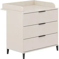 Home affaire Wickelkommode ARI, 3 Schubladen, inklusive Wickelaufsatz, Schubladen mit Soft-Close-Funktion