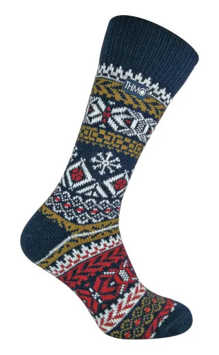 THMO - Herren Vintage Nordic Style dicke thermische Wollmischung Socken