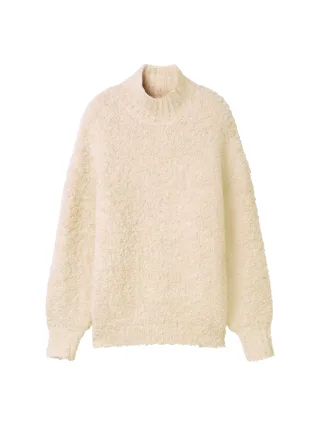 Tom Tailor - Loose Fit Strickpullover in Bouclé-Optik doeskin melange - Gr. - L