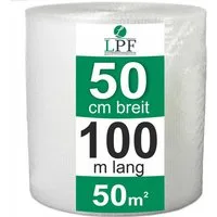 LPF dieLUFTPOLSTERFOLIE Schutzfolie Luftpolsterfolie Breite 50 cm x 100 m Blasenfolie Verpackungsfolie