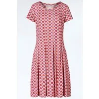 Himalaya Clothing Sommerkleid Kleid Damen mit geometrischem Print - Jerseykleid aus edler Viskose Weich-fließendes Midikleid mit praktischen Taschen