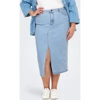 ONLY CARMAKOMA Jeansrock CARSIRI FRONT SLIT SKIRT DNM GUA NOOS
