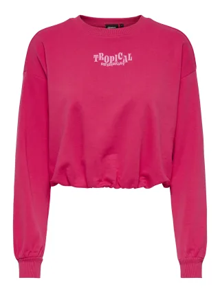 ONLY - ONLFIE NEW L/S BALLOON UB SWT Raspberry - Gr. - XL