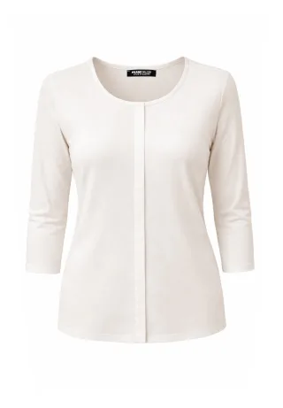 FRANK WALDER - Shirt NOS mit Raffung ivory - Gr. - 40