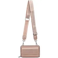 ITALYSHOP24 Schultertasche Damen Tasche Crossbody Brusttasche Kartenetui Umhängetasche Smartphone (kleine Gürtel-Tasche, 2 getrennte Fächer, breites Gurt, Kartenetui), Bodybag Geldbörse Muster Taschengurt Handytasche Leder Optik Crossover