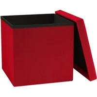 VCM Schuhbank Stoff Sitzthocker Boxas H. 38 x B. 38 x T. 38 cm
