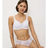 Triumph Bügelloser BH Modern Lace+Cotton Spitzeneinsätze, starker Halt ohne Bügel, atmungsaktiv, leicht