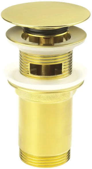 Neuesbad Serie 600 Klick-Klack Ablaufgarnitur, gold gebürstet, für Waschtische mit Überlauf NB1NHC_R10U1