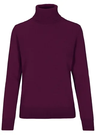 IN LINEA - NOS Pullover, Rollkragen 460 cassis - Gr. - 36