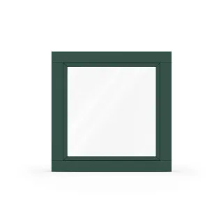 Fenster Tannengrün RAL 6009, Holz, Classic IV 68, 510 x 510 mm, einteilig, festverglast, individuell konfigurieren