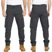 BlauerHafen Cargohose Herren Cargo Hose Arbeitshose Schwerlast Tactical mit 12 Taschen Chino