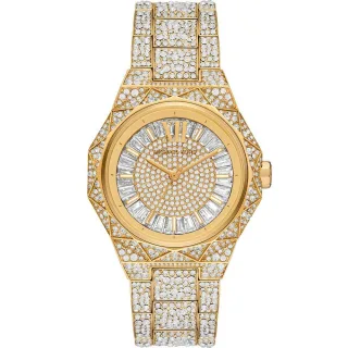 Michael Kors MK7398 Raquel Pave Gold-Ton Damenuhr