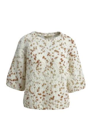 Smith&Soul - Effect Yarn Half Slv Pullover cream white - Gr. - L