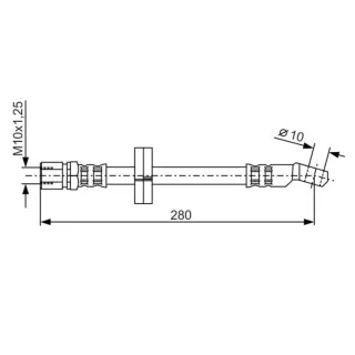 Bosch Bremsschlauch vorne Fiat 128 131 Panda Ritmo Lancia A Seat Marbella