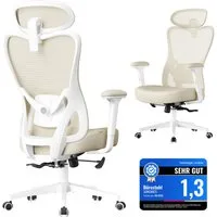 SONGMICS Bürostuhl, ergonomisch, Schreibtischstuhl, Computerstuhl, verstellbare Kopfstütze
