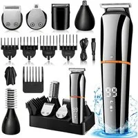 AKKEE Haarschneider Barttrimmer Bartschneider Herren 6 in 1 Haarschneidemaschine Set, IPX6 wasserdicht