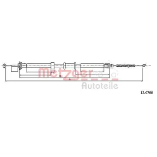 Metzger Handbremsseil hinten rechts Fiat Panda 169 12.0766