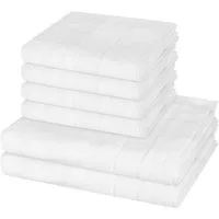 Cawö Handtuch Set Noblesse, Walkfrottee (Spar-Set, 6-St), 4 X Handtuch 2 X Duschtuch im Set - Baumwolle - Saugstark