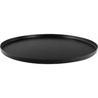 Present Time Dekotablett Tablett Tray Round Iron Matt Schwarz (39,5cm)